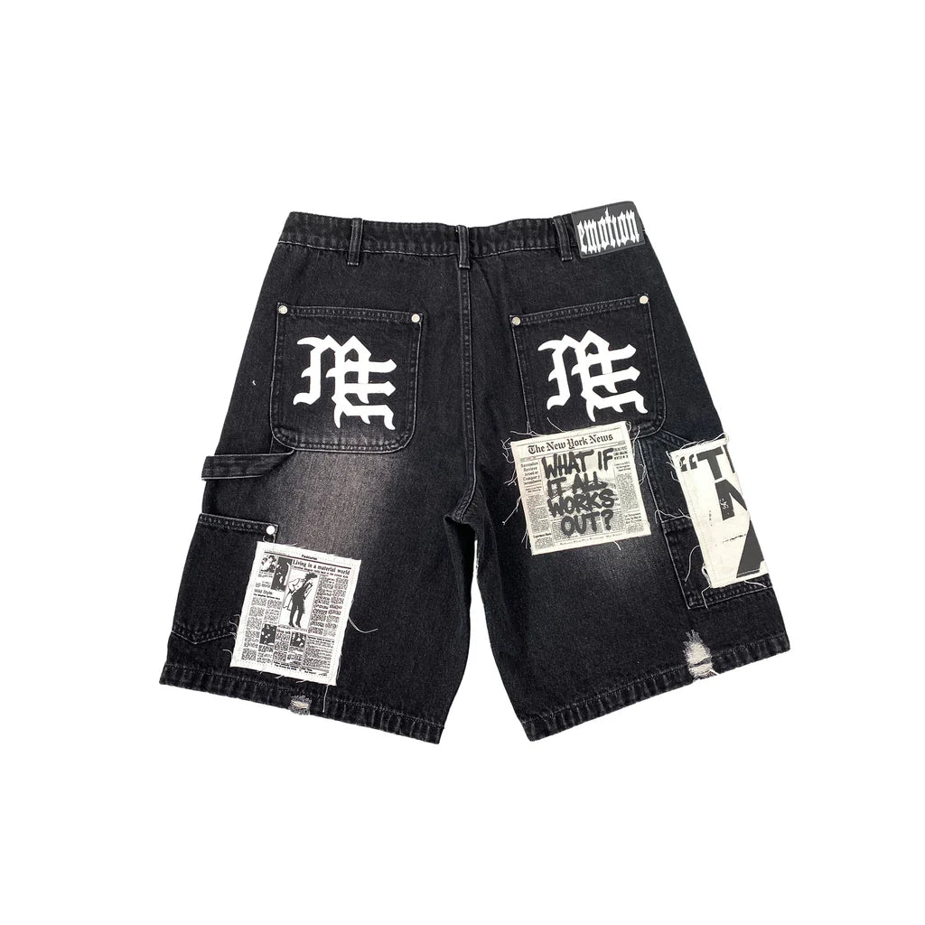 Mixed Emotions "AI" Denim Shorts