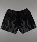 Black Rare Peace Flame Shorts (Shorts Only)