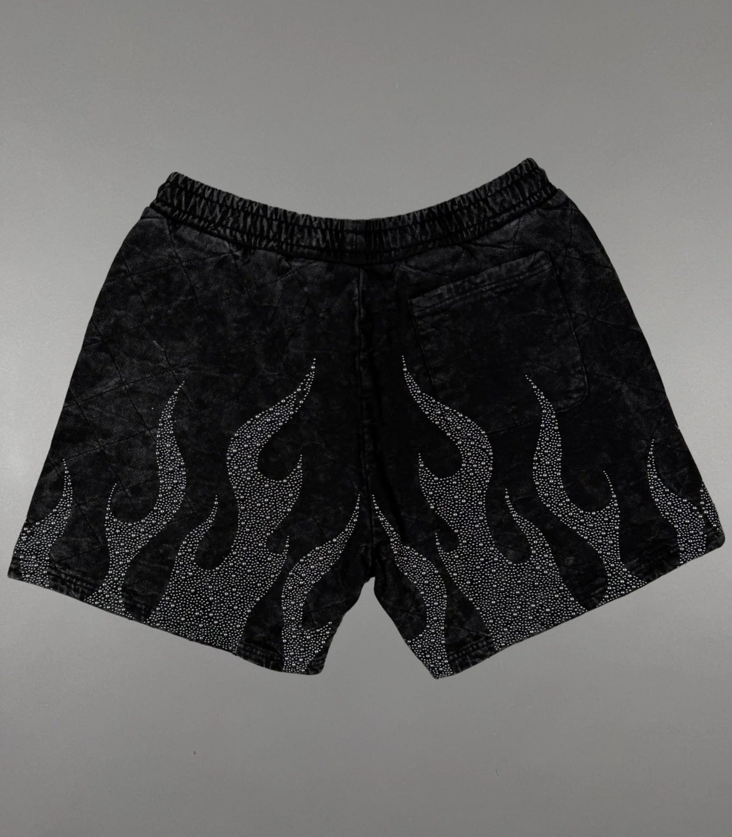 Black Rare Peace Flame Shorts (Shorts Only)