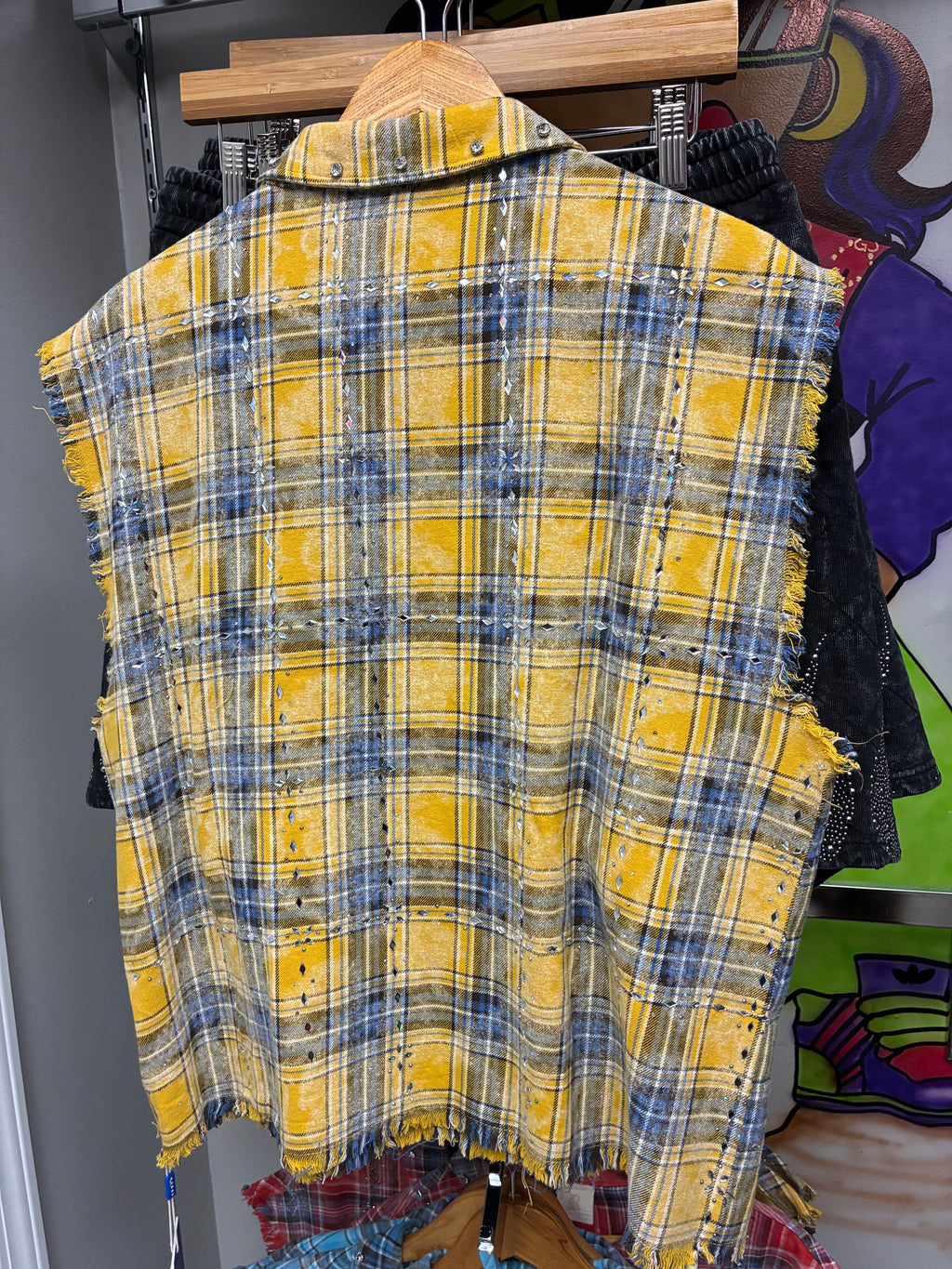 Rebel Muscle Flannel Shirt (Rhinestones)