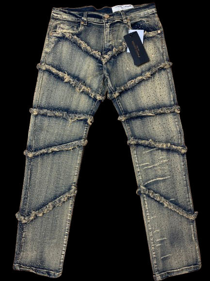 Kids Distressed Denim Jeans (Rhinestones)