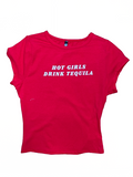 Hot Girls Drink Tequlia Crop Top