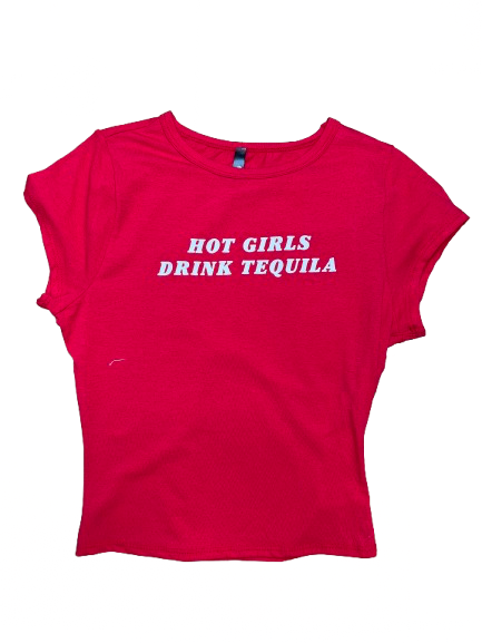 Hot Girls Drink Tequlia Crop Top