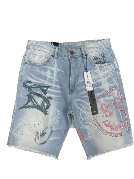 Smoke Rise Jorts (Rhinestones)
