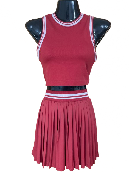Tennis Crop Skirt Set