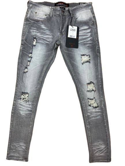 Copper Rivet Distressed Jeans
