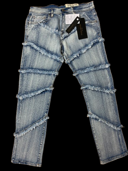 Kids Distressed Denim Jeans (Rhinestones)