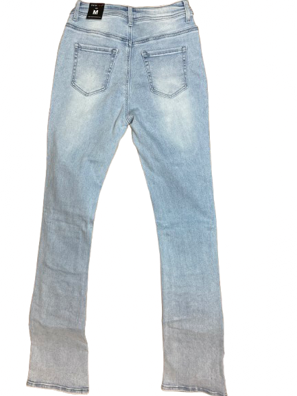 Red Fox Stacked  Distressed Cargo Jeans