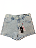 Red Fox High Waist Denim Shorts (Rhinestones)